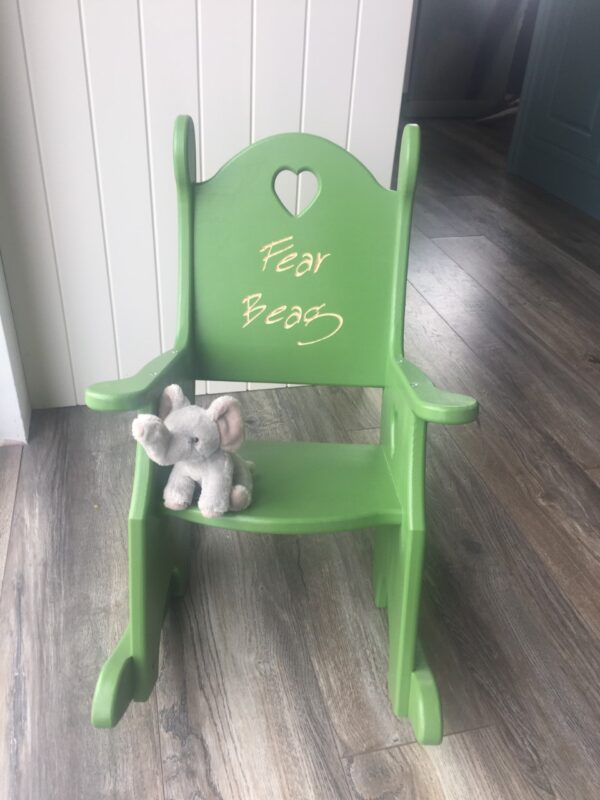 painted childrens rocking chair